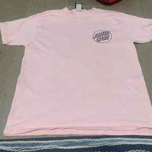 SANTA CRUZ SKATEBOARDS SKATE SKATING SKATER SURF TEE T SHIRT Mens Small PINK